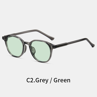 Europe and the United States cross-border 2025 new polarized sunglasses men CP insert fashion round frame sunglasses women's high sense TR1952