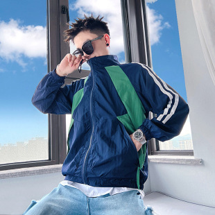 High-quality Men's Summer Sun Protection Clothing Trendy Brand Splicing 2024 New Lightweight Outdoor Quick-drying Breathable Loose Jacket