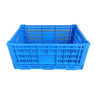 Factory direct folding box vegetable injection turnover box logistics storage and transportation save fruit folding basket plastic