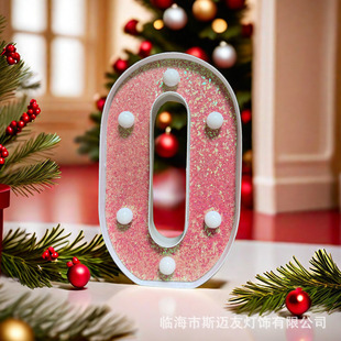 Cross-border in stock colorful pink LED letter modeling lamp wholesale birthday confession proposal scene layout decorative lamp