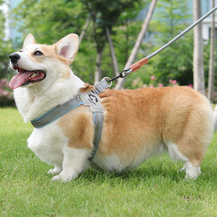 Dog Chest Strap Saddle Pet Chest Strap Breathable Reflective Dog Strap Traction Rope Small and Medium Dog Chest Strap