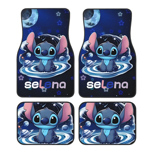 temu generation cartoon car mat four-piece set rear dirty and dustproof foot mat in car easy to take care of decorative mat