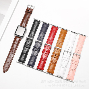 Применяет Apple Watch Apple 7 кожаный ремешок Love-Mashi бамбуковый узор watch кожаные часы