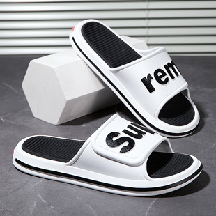 Factory Outlet Slippers Men's Summer Outfit Outdoor Home Thick Bottom Non-slip PVC Sandals Wholesale