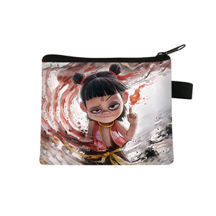 Cross-border New Devil Boy Nezha Cartoon Children's Coin Purse Primary School Students' Trendy Bag Men's and Women's Fashion Storage Bag Hot