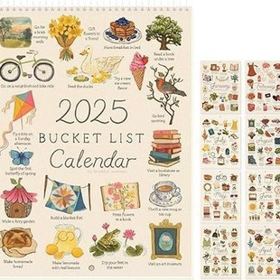 Cross-Border New Preorder 2025 Bucket List Calendar 2025 Wish List Calendar