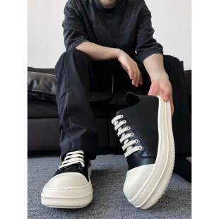 2024 New Fashion American Style Big Toe Derby Shoes Soft Sole Canvas Shoes Minimalist Commuter Board Shoes Men's High Street sneaker