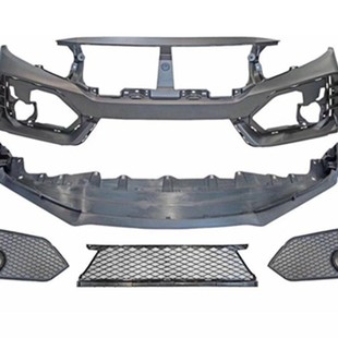 Suitable for the tenth generation Civic modification TR surround the front shovel fog lamp frame lower net front and rear parts