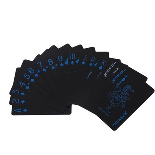 Waterproof pure black plastic poker table game cards PVC magic foreign trade cards wholesale and retail in stock playing cards