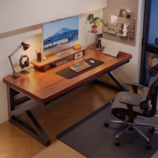 Solid Wood Computer Desk Desktop Office Desk E-Sports Table Simple Desk Student Home Bedroom Writing Desk Workbench