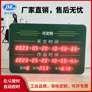New Rounded Corner Astronomical Combat Digital Clock Led Display Beidou Time Correction Temperature and Humidity Digital Signage Customization
