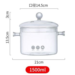 Glass pot health pot high boron heat-resistant thickened glass open fire stew pot with lid coffee hot wine pot