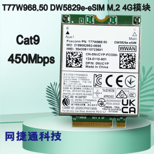 NeW T77W968.50 DW5829e-eSIM M.2 4G Module for Dell Notebook