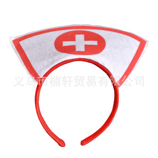 Carnival children's headdress headband dance party role play sexy head buckle Red Cross nurse doctor head clip