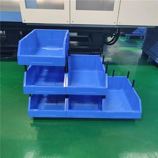 Thickened oblique screw storage box hardware tool components parts box shelf material box combined plastic box