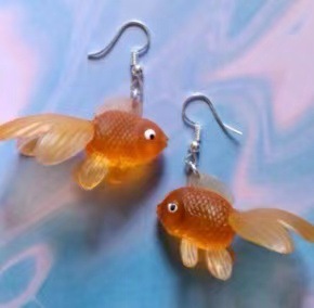 European and American small goldfish earrings new trendy autumn earrings design temperament fashion earrings for women