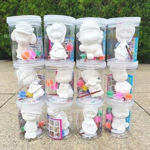 3D three-dimensional plaster doll with pigment three-dimensional plaster doll stall DIY children's educational toys gifts