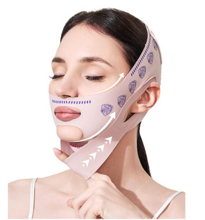 Shaped Face V Face Lifting Bandage Tight Full Face Lifting Face Sculpted Shape Improving French Pattern Double Chin Sleep Mask