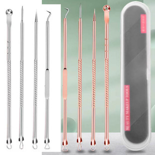Cross-border supply in stock acne needles suit stainless steel acne needles suit beauty tools squeeze acne blackhead needles