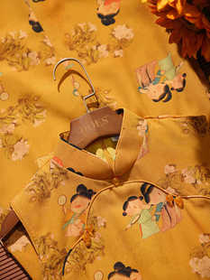 Little Tang Dynasty Cheongsam Women's New Chinese Yellow 2025 New Summer Improved Young Girl's High-end Republic of China Style