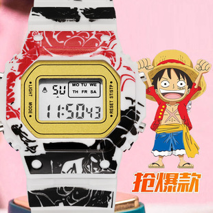 Высокое качество Fang Nuo One Piece электронные часы мужской водонепроницаемый светящийся ученик начальной и средней школы электронные часы женский корейский спорт
