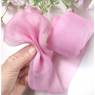 Rice Wide Wrinkle Yarn Pleated Pearlescent Yarn Handmade Hair Ornament Bow Flower Bow Ribbon Glitter Yarn Accessories