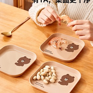 LINE FRIENDS Японские тарелки с костями для домашнего использования высокого класса пластиковые тарелки для закусочных тарелки Маленькая тарелка для мусора