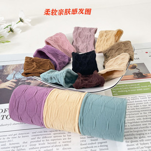 Douyin's Same Style 2024 New Headband Jacquard High Elastic Facial Mask Muscle Hair Band Durable Hair Wide Cloth Large Rubber Band