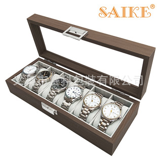 Black Walnut Wooden Watch Storage Display Box 6 Pack Wooden Watch Packaging Box Wooden