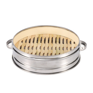 Bamboo handle stainless steel steamer steamer commercial small steamer breakfast steamer with handle small steamer with handle steamer