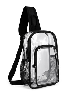 Amazon pvc transparent chest bag waterproof men's bag sports fitness waist bag concert messenger bag shoulder bag