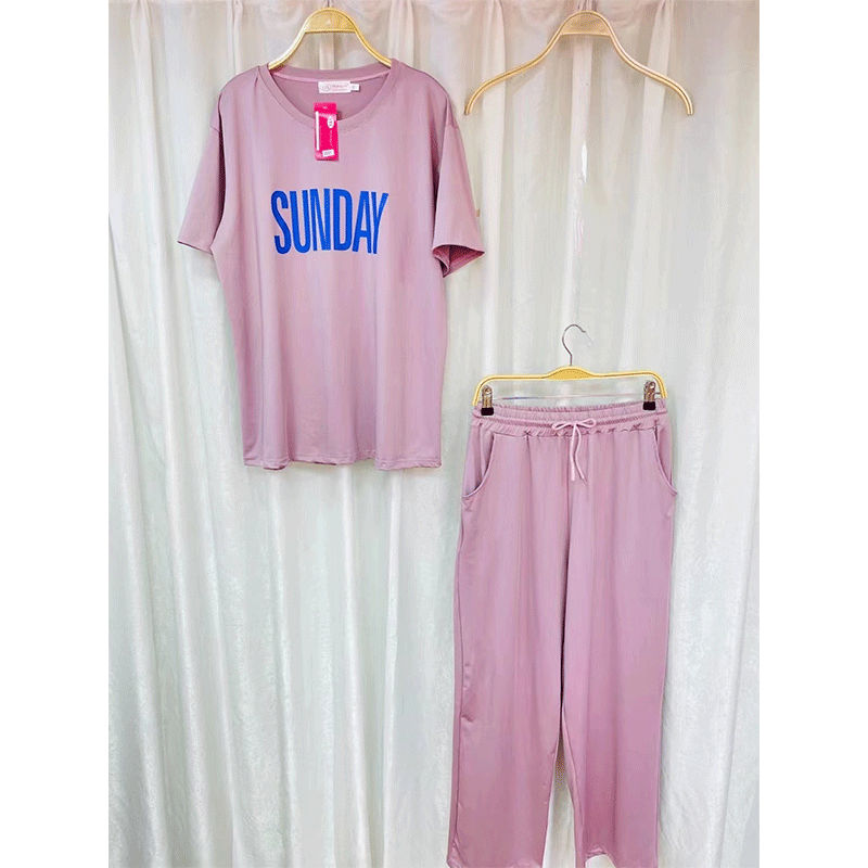 Summer New Export Pajamas Women's Short-sleeved Pants Home Clothes Plus Size Loose Casual Suit Manufacturer Supply