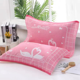 Special Offer Large Pillow Towel Cotton Pair Three-Layer Gauze Adult Pillow Towel Clearance Sweat-Absorbent High-End Couple European Style Pillow Towel