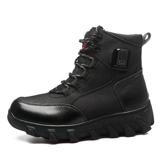 Nivati winter heating shoes women's outdoor rechargeable heating shoes leather electric heating shoes fleece-lined electric heating shoes B09