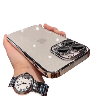 Suitable for Apple iphone16promax Phone Case Transparent 15 Starry Sky with Lens Film Drop-resistant Hard Protective Cover