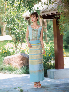 Sleeveless Dai Clothing Tube Dress Suit Xishuangbanna Dehong Mangshi Water Splashing Festival Adult Women's Summer New Style