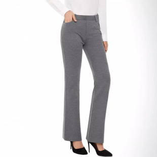 2024 European and American Hot New Formal Pants with Pocket Regular Suitable for Office Work Business Women's Pants