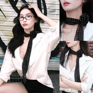Korean Style Playful All-match Poll Long Scarf Scarf Spring and Autumn Photo Decoration Scarf Belt Fashion Wear Accessories