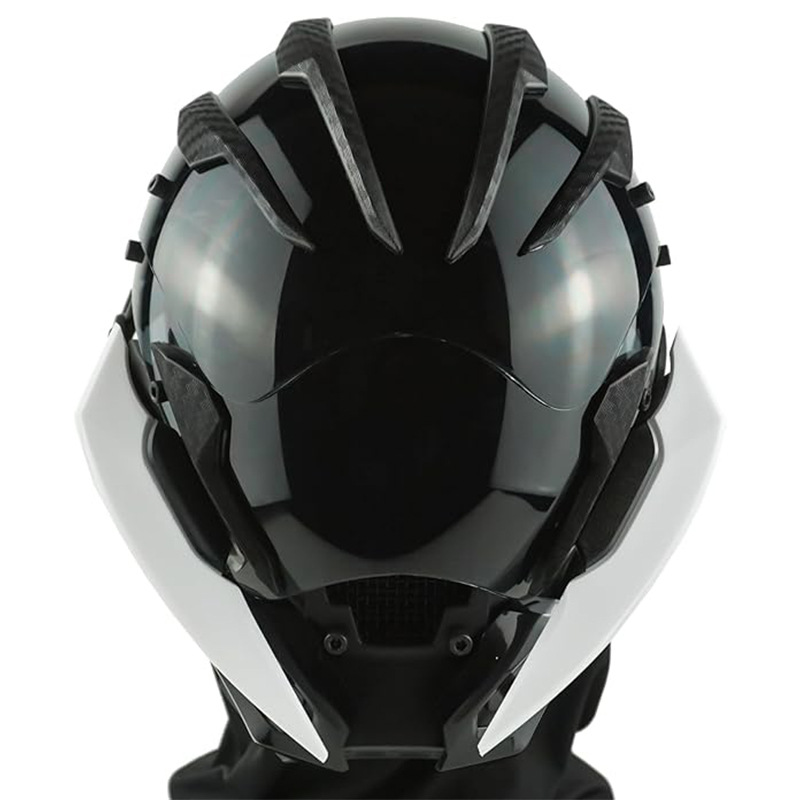 Cyberpunk Helmet Mask Predator Face Mask Glowing Cosplay Tactical Tech-Savvy Full-Face Headgear