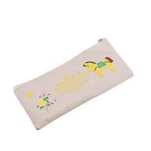 Creative Cartoon Canvas Pencil Bag Cute Oxford Coin Purse Stationery Bag Student Stationery Pencil Bag Children's Prize