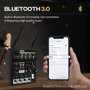 G-MARK cross-border mixer one-to-two wireless microphone all-in-one machine with Bluetooth usb mixer amplifier