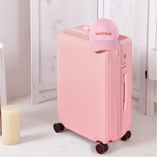 Candy Color Zipper Luggage Case for Women PC Luggage Case Light Tone Universal Wheel Boarder Case Ultra Light Password Box Men's Suitcase