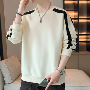 2023 autumn new men's sweater casual fashion versatile youth handsome long-sleeved T-shirt round neck men's sweater