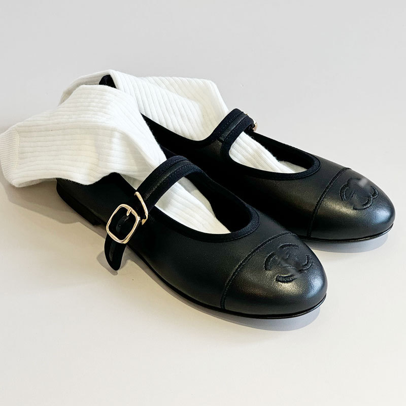 Fragrant Style Mary Jane Women's Shoes Flat Shoes with Leather Shoes