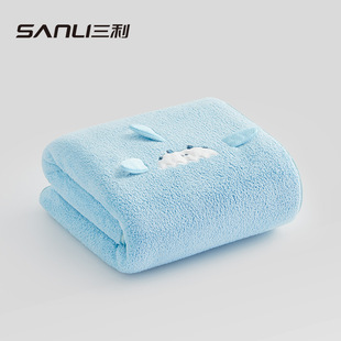 Sanli Towel Coral Fleece Bath Towel Baby Three-dimensional Cartoon Bath Towel Adult Bath Towel Children's Bath Towel Embroidered Bath Towel