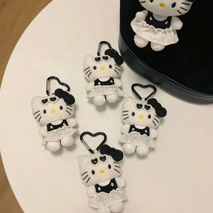Cute Kitty Doll Pendant Soft Cute Wisdom Show Same Style Small Chanel Love Keychain Pendant Gift Keychain