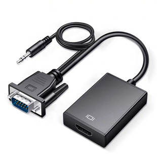 Завод в наличии VGA в HDMI конвертер компьютер к телевизору адаптер кабель VGA в HDMI с аудио источник питания