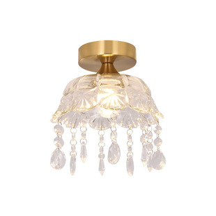 Aisle lamp corridor lamp modern minimalist ceiling lamp French light luxury crystal cloakroom entrance balcony lamp