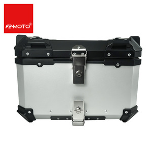 F2-MOTO 55L silver motorcycle quick release tail box 55L aluminum alloy tail box waterproof large capacity