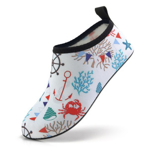 W02 Children's Swimming Shoes for Boys and Girls Children's Shoes Cover Foot Stretch Mesh Surface Summer Early Education Cartoon Water Shoes Tracing Shoes